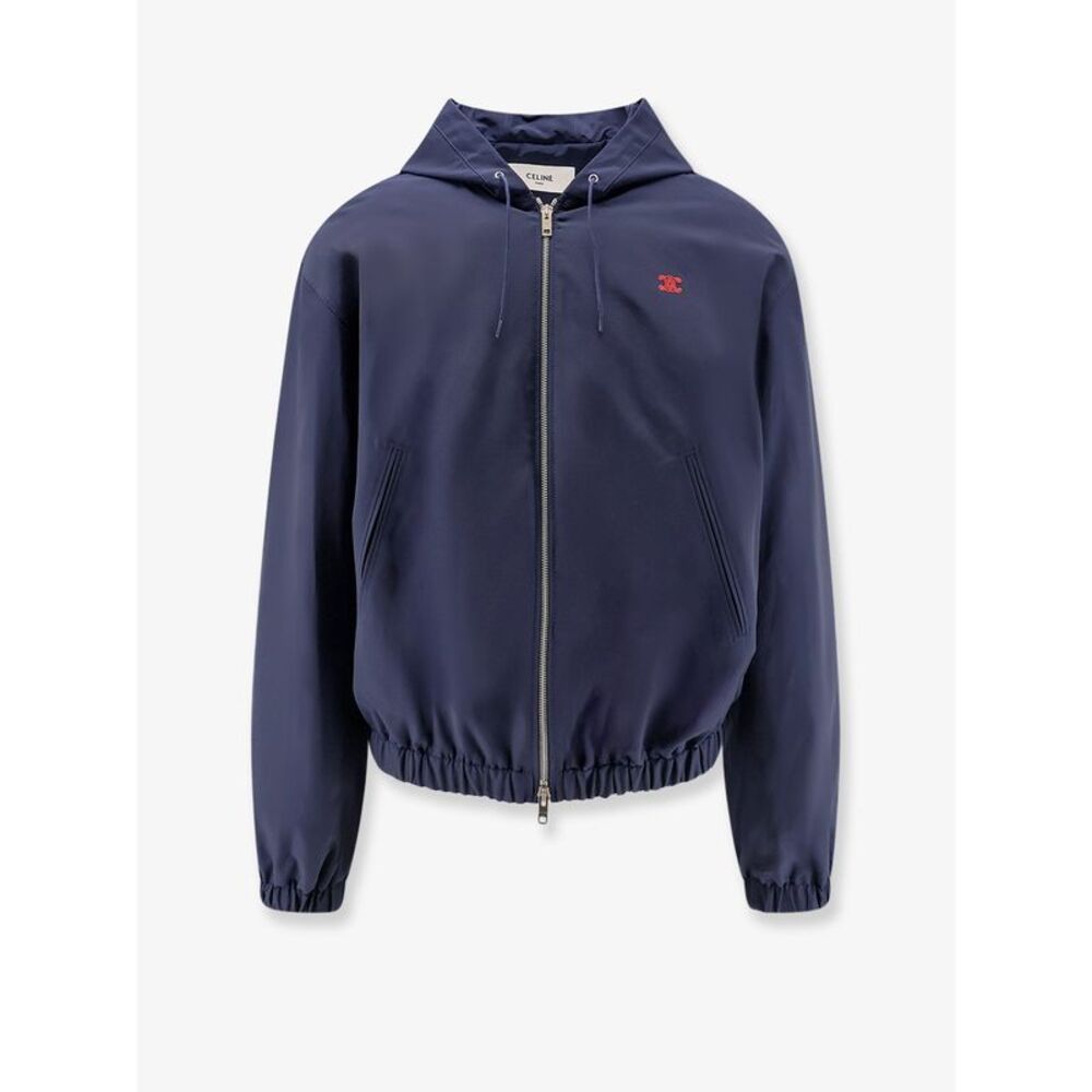Celine Men Cotton Blend Hooded Jacket